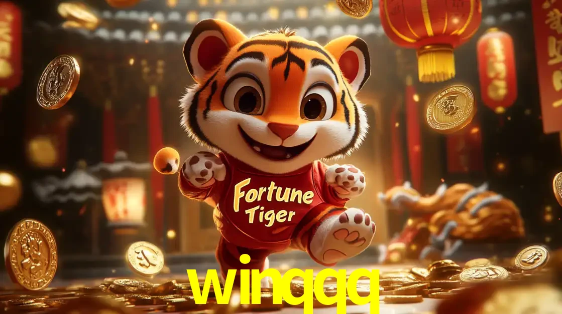 O alegre personagem do Fortune Tiger correndo sobre um caminho de moedas de ouro, simbolizando os grandes prêmios e a diversão do popular jogo de slot do winqqq.