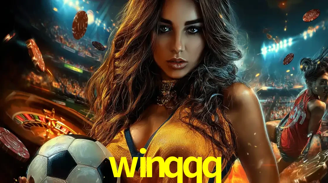 Mulher segurando uma bola de futebol em uma montagem que mistura a paixão esportiva com a emoção da roleta de cassino, tudo disponível na plataforma winqqq.